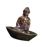 Maxbell Resin Buddha Statue Incense Holder Censer for Living Room Bedroom Bookshelf
