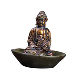 Maxbell Resin Buddha Statue Incense Holder Censer for Living Room Bedroom Bookshelf