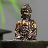 Maxbell Resin Buddha Statue Incense Holder Censer for Living Room Bedroom Bookshelf