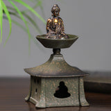 Maxbell Resin Buddha Statue Incense Holder Censer for Living Room Bedroom Bookshelf