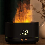 Maxbell Flame Humidifier Aroma Diffuser USB Powered Quiet for Office Bedroom Home Black