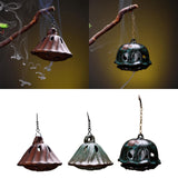 Maxbell Hanging Incense Burner Incense Cones Holder Accent Incense Coil Censer Decor Brown 9.8cmx7.8cm
