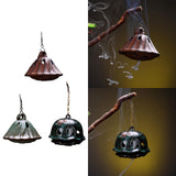 Maxbell Hanging Incense Burner Incense Cones Holder Accent Incense Coil Censer Decor Brown 9.8cmx7.8cm