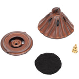 Maxbell Hanging Incense Burner Incense Cones Holder Accent Incense Coil Censer Decor Brown 9.8cmx7.8cm
