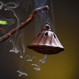 Maxbell Hanging Incense Burner Incense Cones Holder Accent Incense Coil Censer Decor Brown 9.8cmx7.8cm