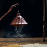 Maxbell Hanging Incense Burner Incense Cones Holder Accent Incense Coil Censer Decor Brown 9.8cmx7.8cm