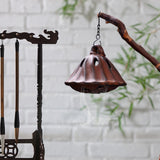 Maxbell Hanging Incense Burner Incense Cones Holder Accent Incense Coil Censer Decor Brown 9.8cmx7.8cm