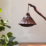 Maxbell Hanging Incense Burner Incense Cones Holder Accent Incense Coil Censer Decor Brown 9.8cmx7.8cm