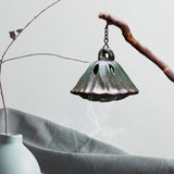 Maxbell Hanging Incense Burner Incense Cones Holder Accent Incense Coil Censer Decor 9.8x7.8cmRetro Green