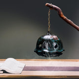 Maxbell Hanging Incense Burner Incense Cones Holder Accent Incense Coil Censer Decor 8.6cmx7cm Deep Green