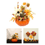 Maxbell Artificial Pumpkin Maple Leaf Autumn Ornament for Office Party Decorations