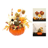 Maxbell Artificial Pumpkin Maple Leaf Autumn Ornament for Office Party Decorations