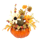 Maxbell Artificial Pumpkin Maple Leaf Autumn Ornament for Office Party Decorations