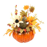 Maxbell Artificial Pumpkin Maple Leaf Autumn Ornament for Office Party Decorations