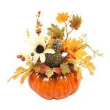 Maxbell Artificial Pumpkin Maple Leaf Autumn Ornament for Office Party Decorations