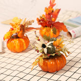 Maxbell Artificial Pumpkin Maple Leaf Autumn Ornament for Office Party Decorations
