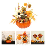 Maxbell Artificial Pumpkin Maple Leaf Autumn Ornament for Office Party Decorations
