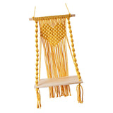 Maxbell Macrame Wall Hanging Shelf Basket Hanger Holder Boho Woven Rope for Home Yellow
