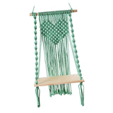 Maxbell Macrame Wall Hanging Shelf Basket Hanger Holder Boho Woven Rope for Home Green