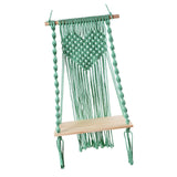 Maxbell Macrame Wall Hanging Shelf Basket Hanger Holder Boho Woven Rope for Home Green