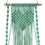 Maxbell Macrame Wall Hanging Shelf Basket Hanger Holder Boho Woven Rope for Home Green