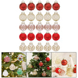 Maxbell 25x Christmas Tree Ornament Decorative Home Ornament for Party Decor Holiday B