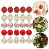 Maxbell 25x Christmas Tree Ornament Decorative Home Ornament for Party Decor Holiday B