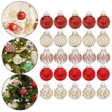 Maxbell 25x Christmas Tree Ornament Decorative Home Ornament for Party Decor Holiday B