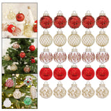 Maxbell 25x Christmas Tree Ornament Decorative Home Ornament for Party Decor Holiday B