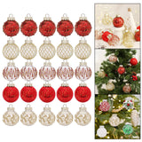 Maxbell 25x Christmas Tree Ornament Decorative Home Ornament for Party Decor Holiday B