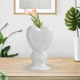 Maxbell Nordic Style Ceramic Vase Dining Room Flowers Arrangement Table Centerpieces White