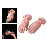 Maxbell Women Winter Warm Gloves Touch Screen Full Finger Thermal Glove Pink