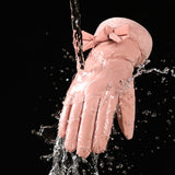 Maxbell Women Winter Warm Gloves Touch Screen Full Finger Thermal Glove Pink