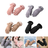 Maxbell Women Winter Warm Gloves Touch Screen Full Finger Thermal Glove Pink