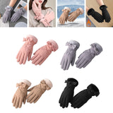 Maxbell Women Winter Warm Gloves Touch Screen Full Finger Thermal Glove Pink