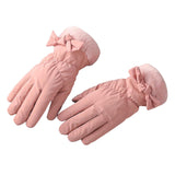 Maxbell Women Winter Warm Gloves Touch Screen Full Finger Thermal Glove Pink