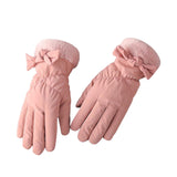 Maxbell Women Winter Warm Gloves Touch Screen Full Finger Thermal Glove Pink