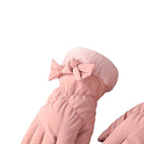 Maxbell Women Winter Warm Gloves Touch Screen Full Finger Thermal Glove Pink