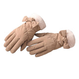 Maxbell Women Winter Warm Gloves Touch Screen Full Finger Thermal Glove Khaki