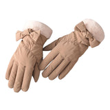 Maxbell Women Winter Warm Gloves Touch Screen Full Finger Thermal Glove Khaki