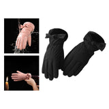 Maxbell Women Winter Warm Gloves Touch Screen Full Finger Thermal Glove Black