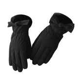 Maxbell Women Winter Warm Gloves Touch Screen Full Finger Thermal Glove Black
