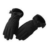 Maxbell Women Winter Warm Gloves Touch Screen Full Finger Thermal Glove Black