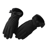 Maxbell Women Winter Warm Gloves Touch Screen Full Finger Thermal Glove Black