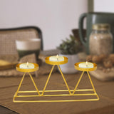 Maxbell Candle Holder Candle Stand Candlestick Holiday Party Table Centerpieces Golden