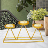 Maxbell Candle Holder Candle Stand Candlestick Holiday Party Table Centerpieces Golden