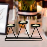 Maxbell Candle Holder Candle Stand Candlestick Holiday Party Table Centerpieces Black