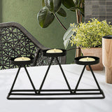 Maxbell Candle Holder Candle Stand Candlestick Holiday Party Table Centerpieces Black