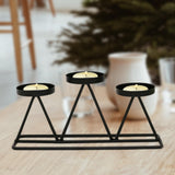 Maxbell Candle Holder Candle Stand Candlestick Holiday Party Table Centerpieces Black