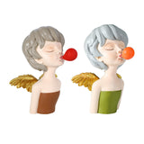 Maxbell Modern girl Statue Creative Ornament for Wedding Green